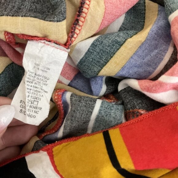 Windsor Colorful Striped Open Tie front One piece Romper Small S - Picture 9 of 11